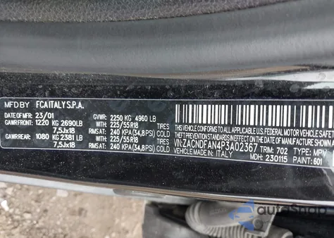 2023 Dodge Hornet Gt Awd from USA, damaged, VIN ZACNDFAN4P3A02367